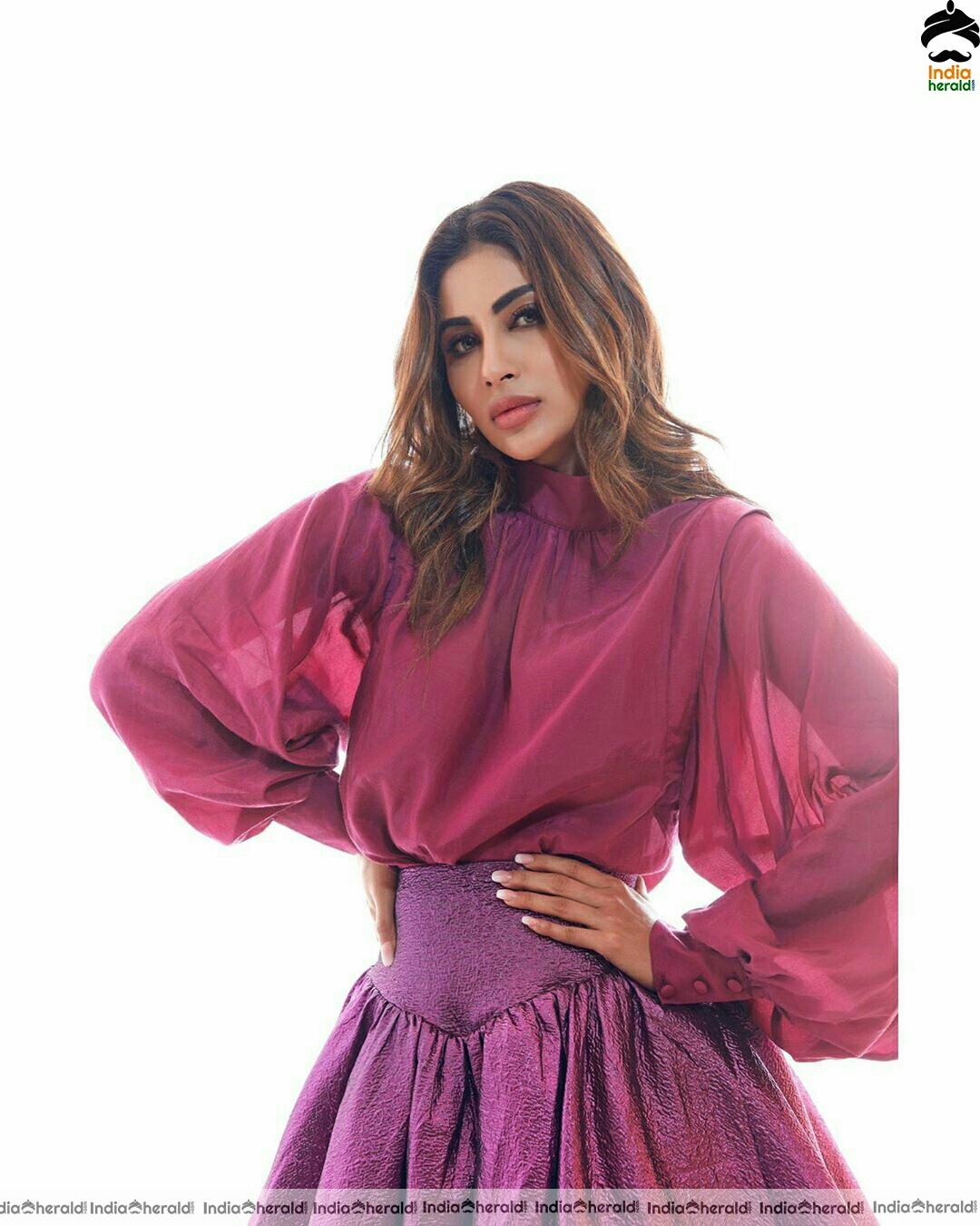 Mouni Roy Glam Stills In Pink