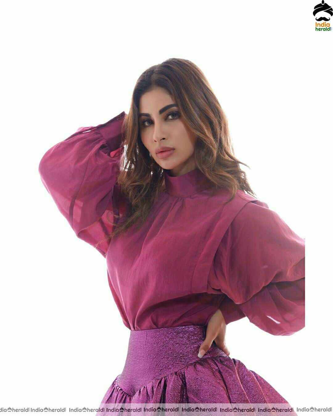 Mouni Roy Glam Stills In Pink