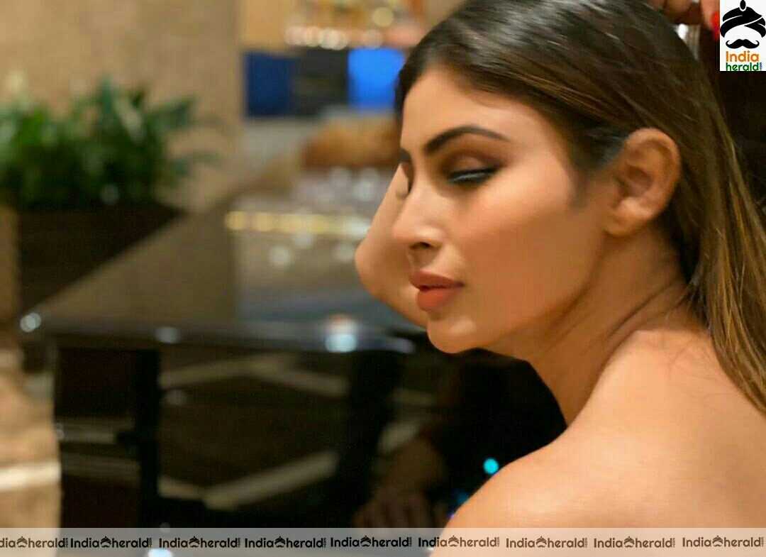 Mouni Roy Thundering thigh show in glittering dress