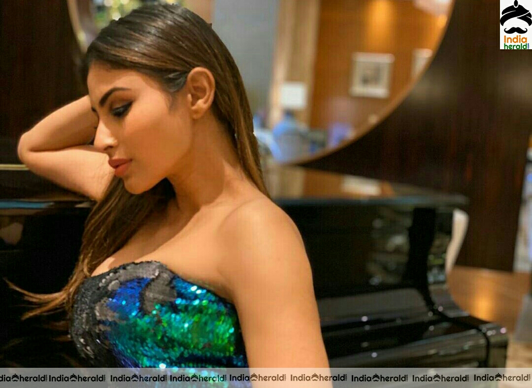 Mouni Roy Thundering thigh show in glittering dress