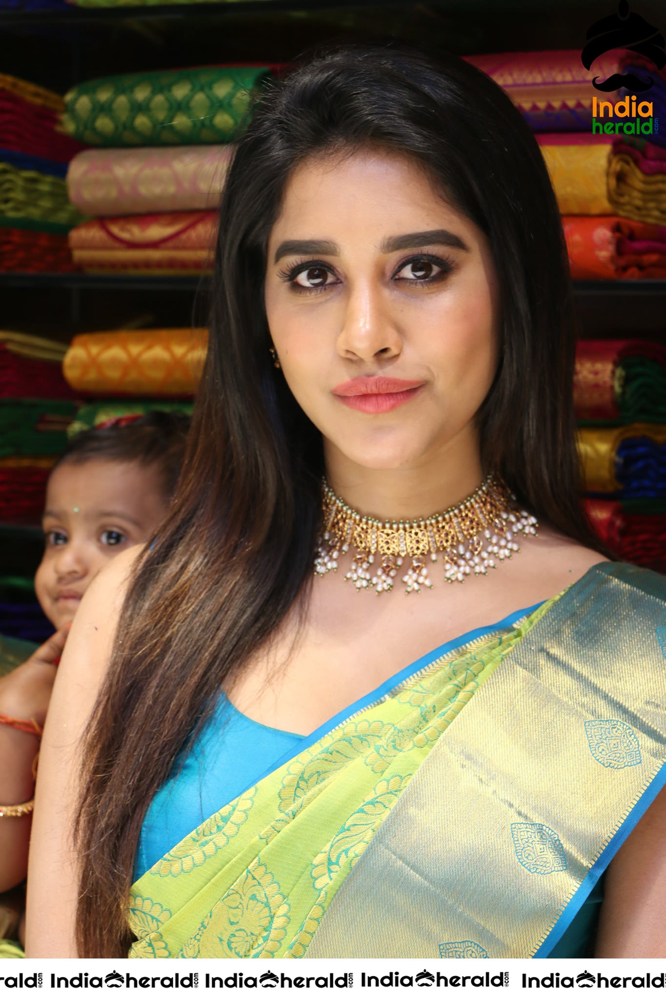 Nabha Natesh Looking Drop Dead Gorgeous in Saree at Shop Opening Set 2