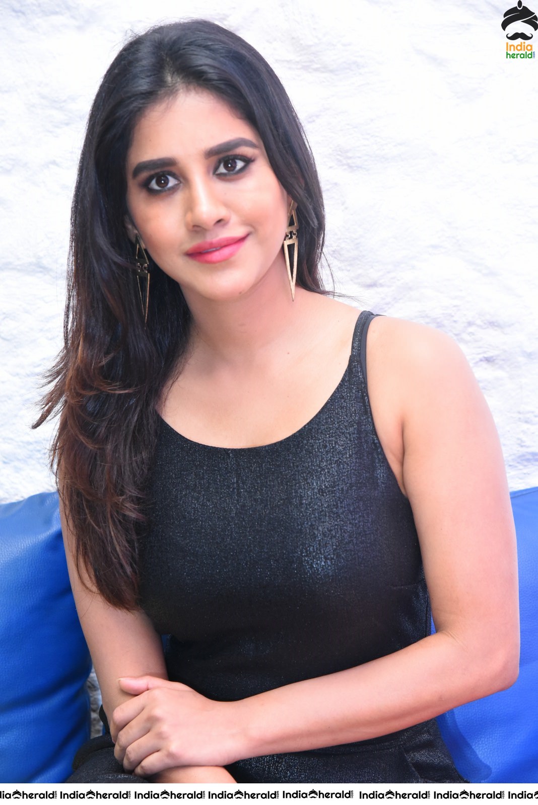 Nabha Natesh Looking Tempting Hot in Black at an Interview Set 2
