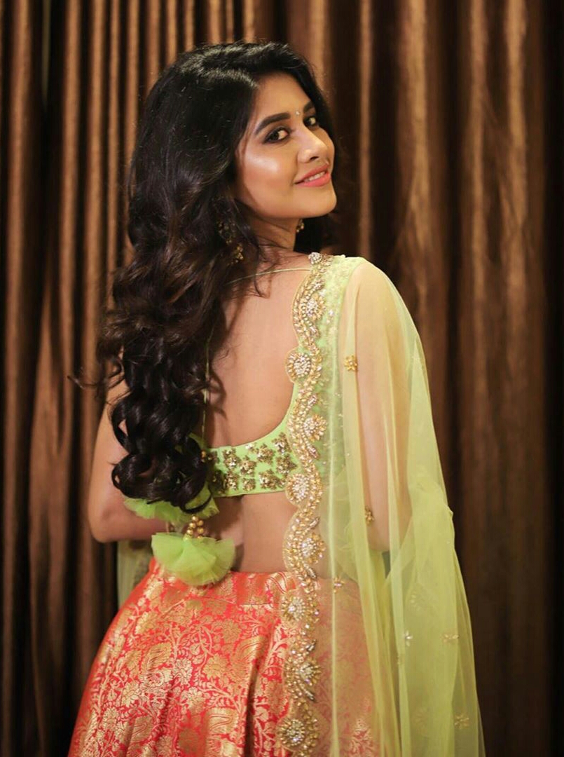 Nabha Shows Her Hot Curves In Traditional Costume