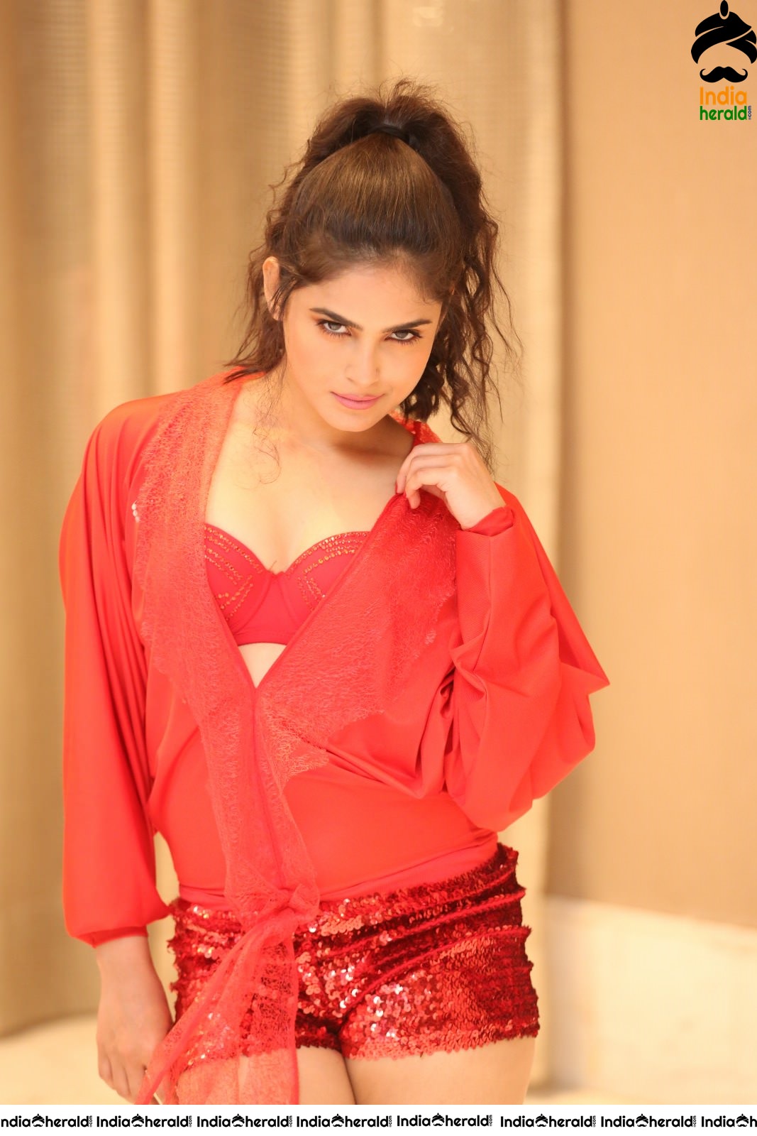 Naina Ganguly Red Hot Thigh Show Photos Set 1