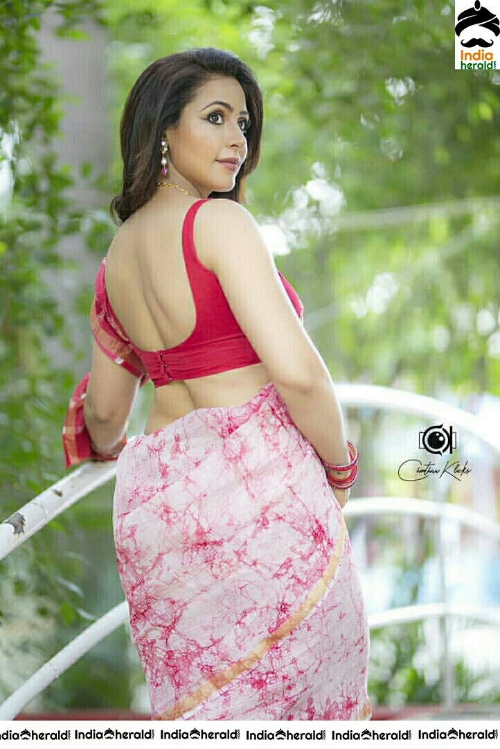 Nandini Rai Latest Hot Saree Stills