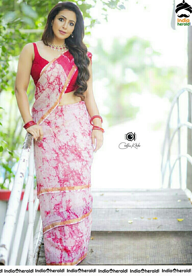 Nandini Rai Latest Hot Saree Stills