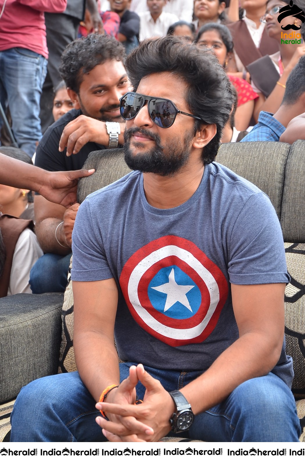 Nani Promoting Gang Leader movie at VVIT College Set 2