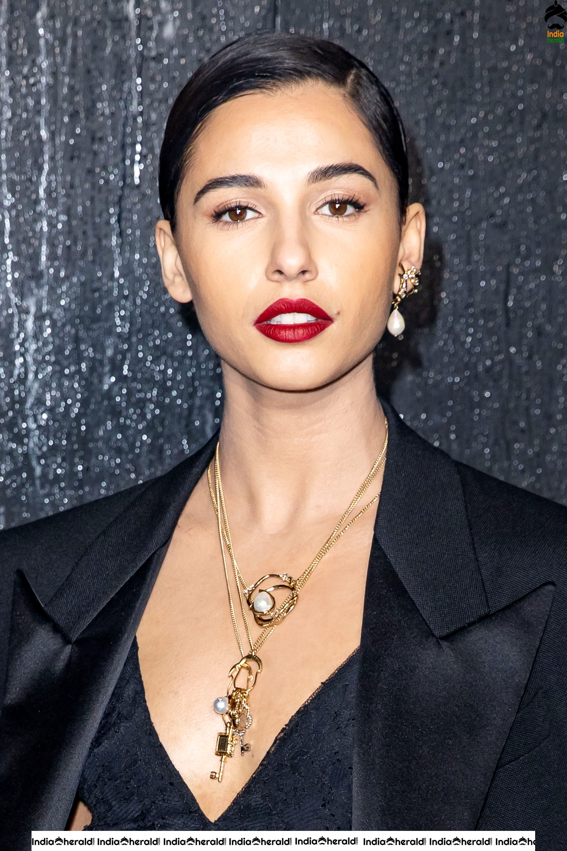 Naomi Scott during Givenchy Show at Paris Fashion Week in Paris