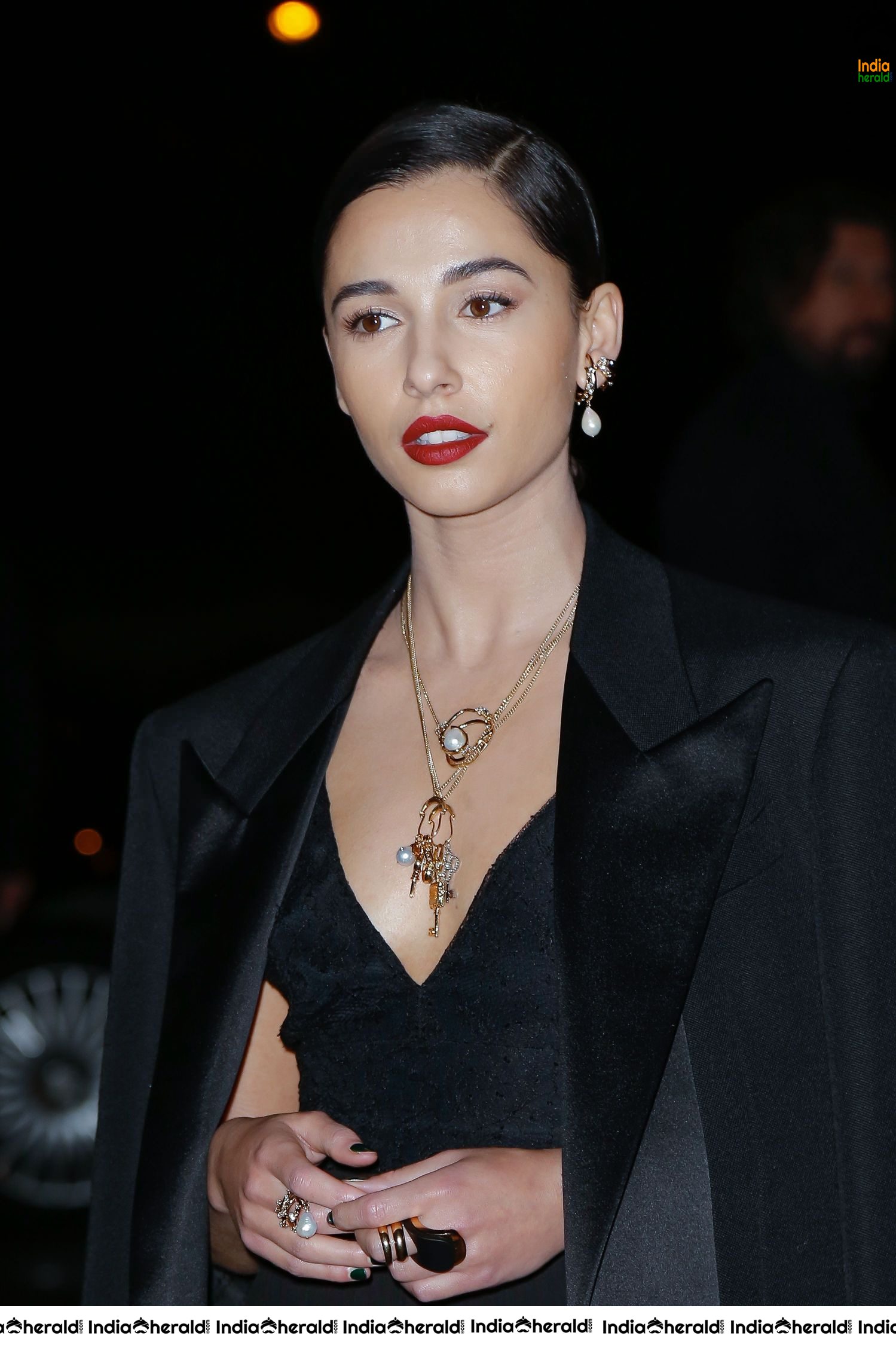 Naomi Scott during Givenchy Show at Paris Fashion Week in Paris