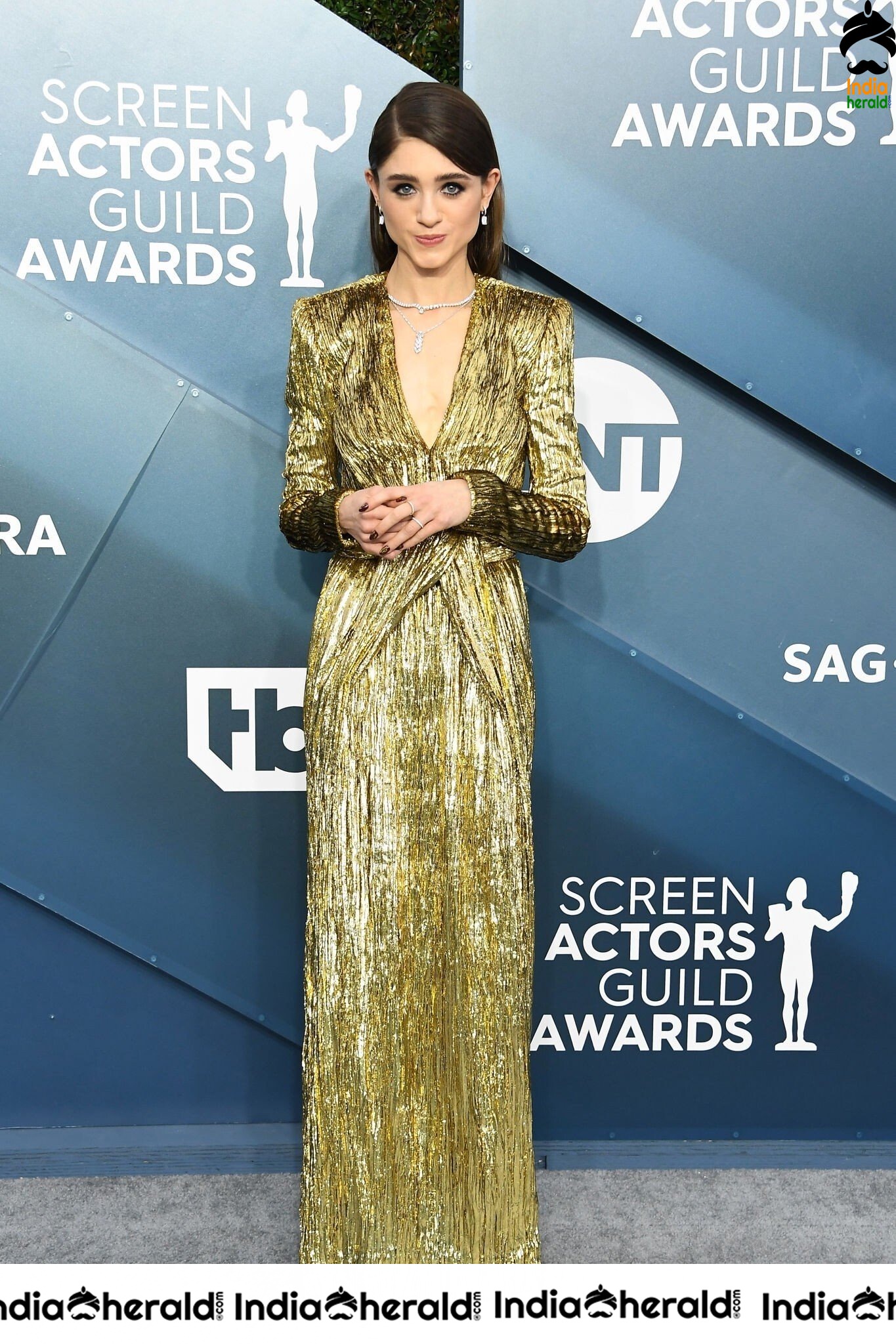 Natalia Dyer at 26th Annual Screen Actors Guild Awards Shrine Auditorium in LA Set 2