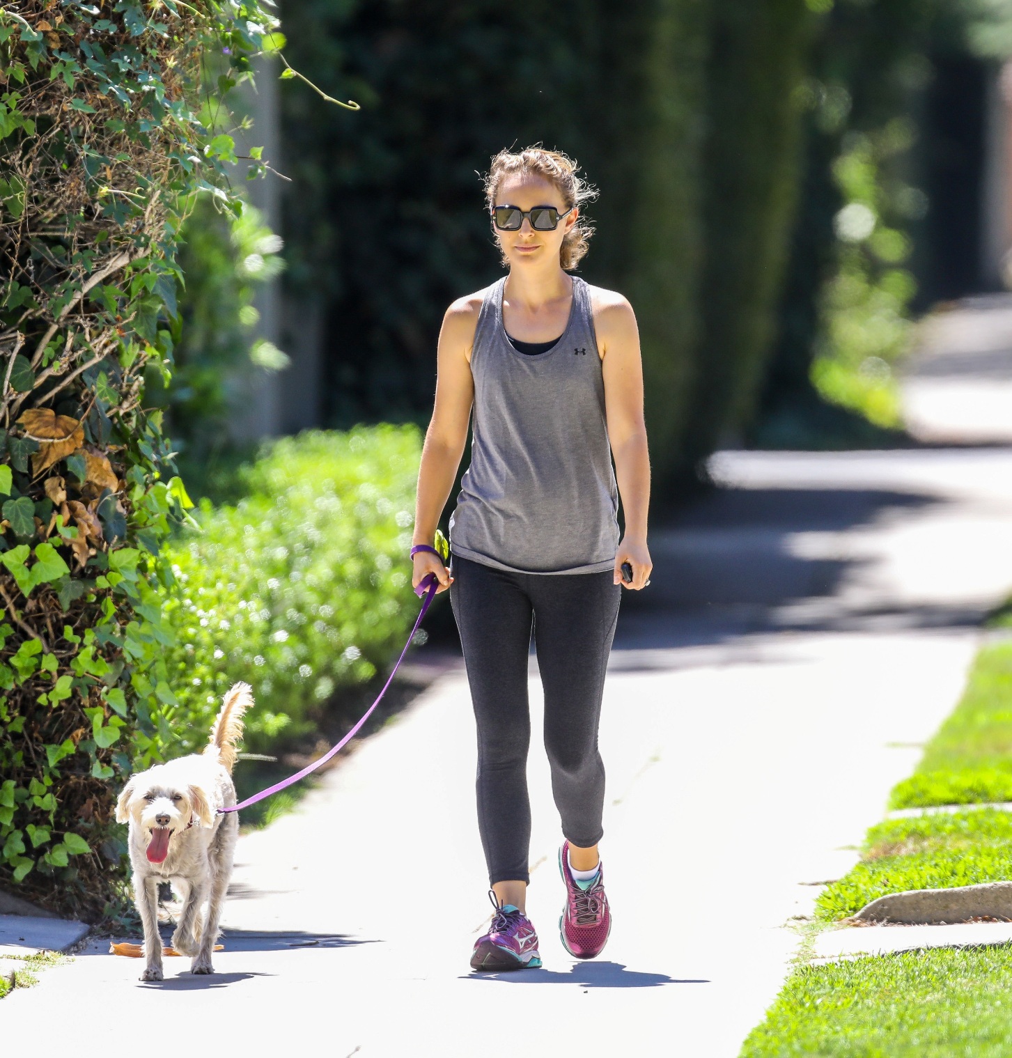 Natalie Portman Out For A Walk With Her Dog Charlie In LA