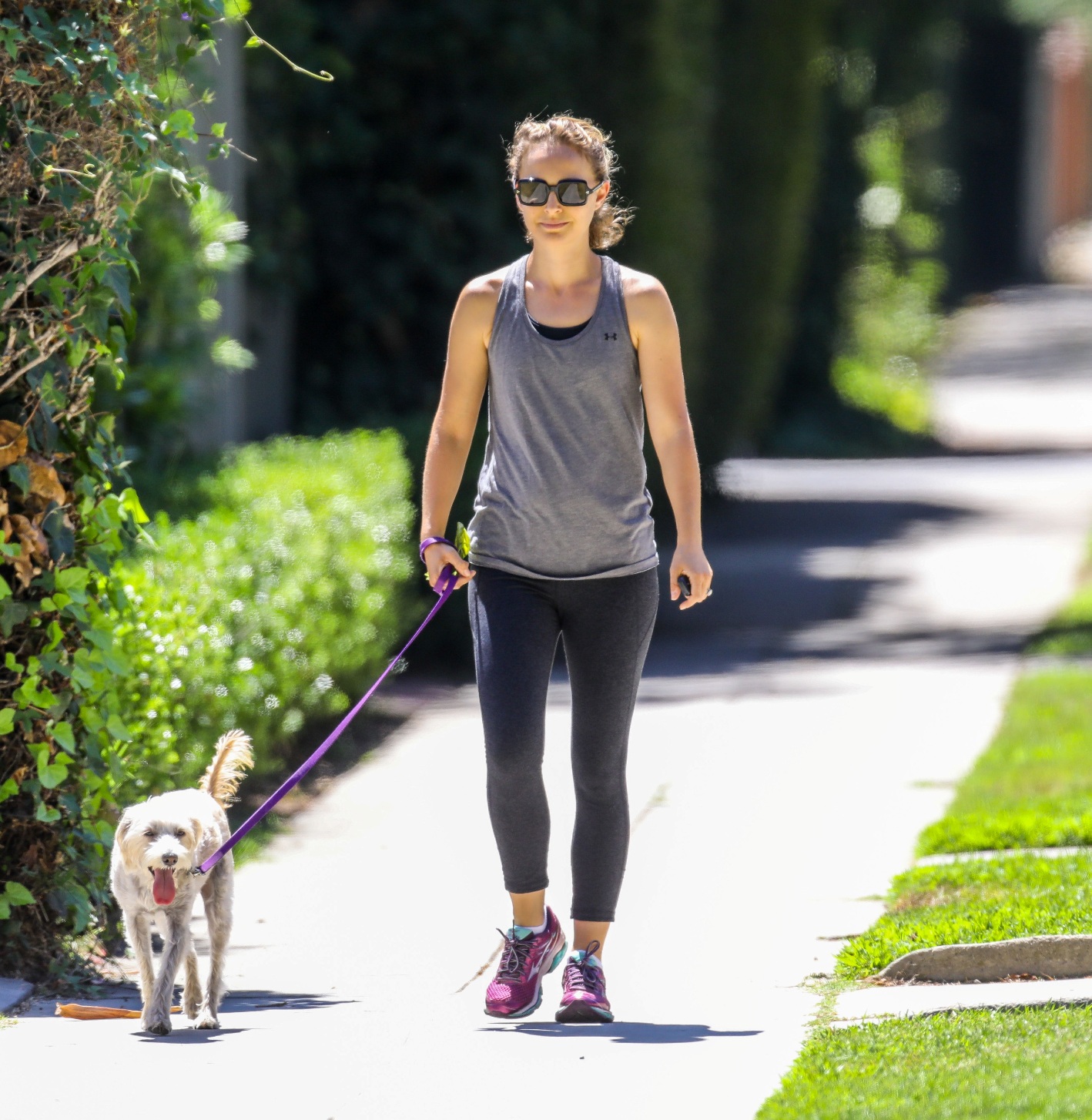 Natalie Portman Out For A Walk With Her Dog Charlie In LA