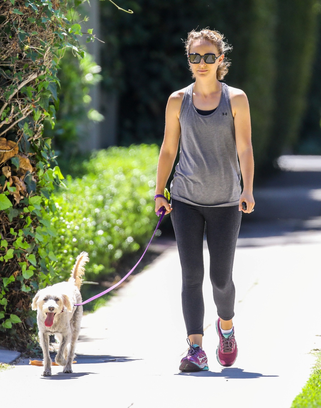 Natalie Portman Out For A Walk With Her Dog Charlie In LA