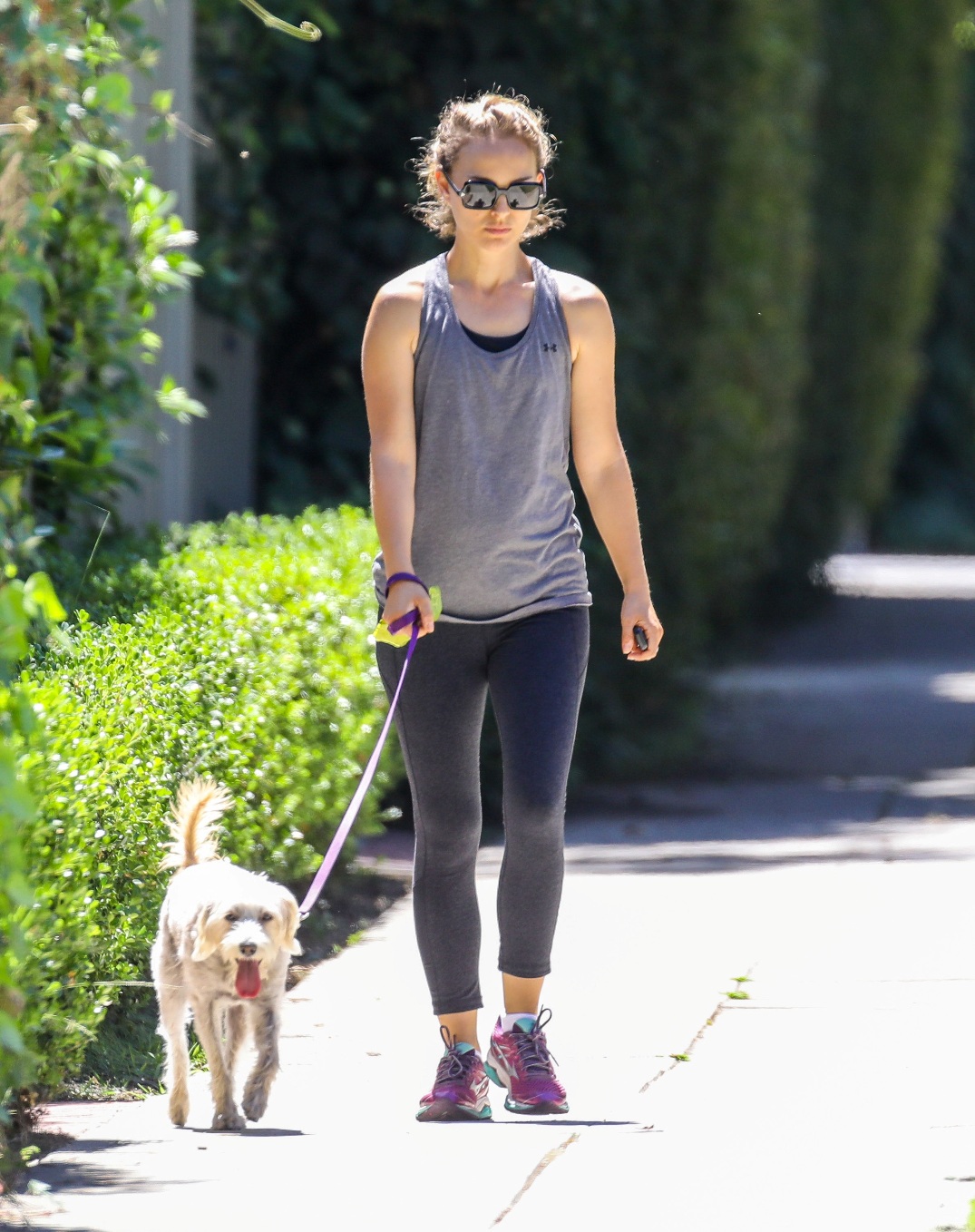 Natalie Portman Out For A Walk With Her Dog Charlie In LA