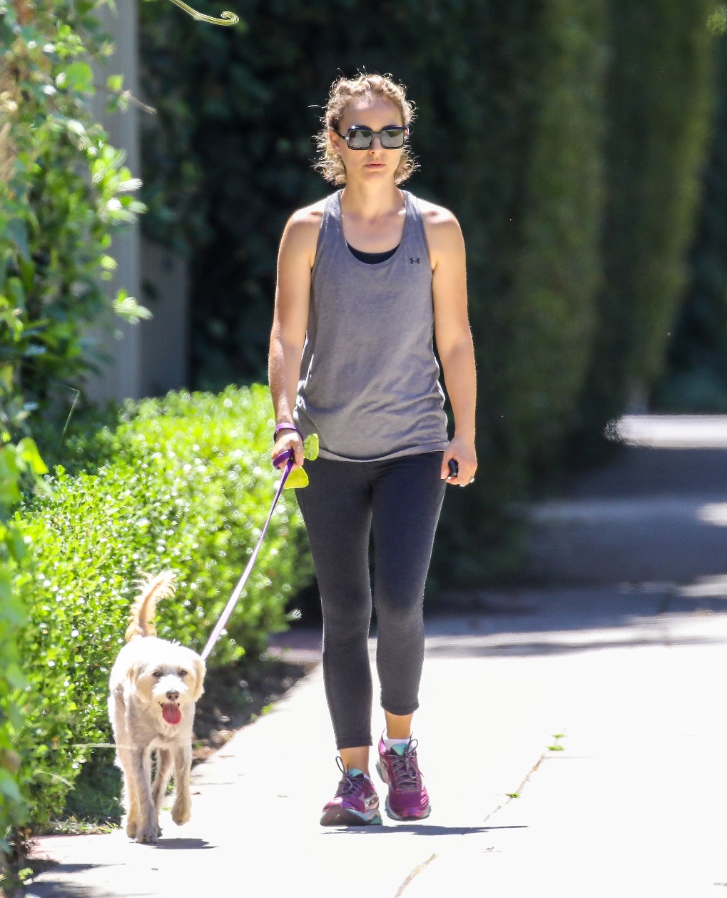 Natalie Portman Out For A Walk With Her Dog Charlie In LA