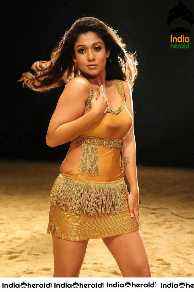 Nayanthara Hot Photos Exposing Cleavage Thighs in Tight Sleeveless and Shorts Set 2
