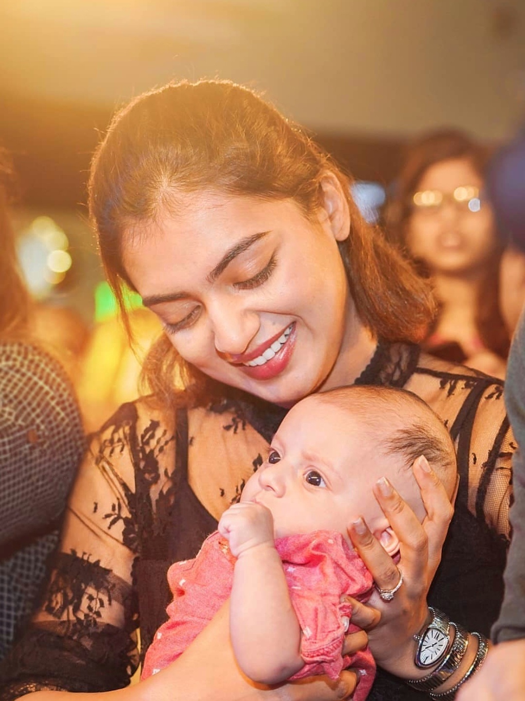 Nazriya Nazim Latest Cute Photos With A Baby