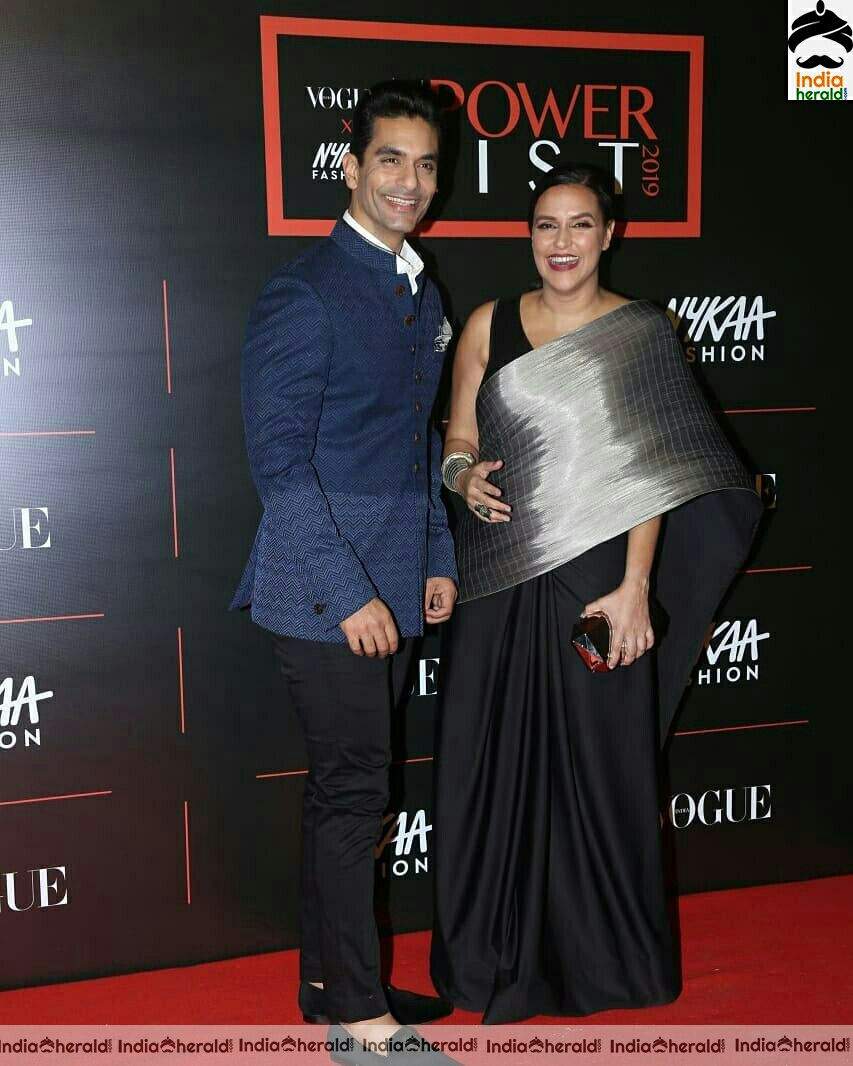 Neha Dhupia And Angad Bedi HD Stills At Vogue Nykaa Power List Awards 2019