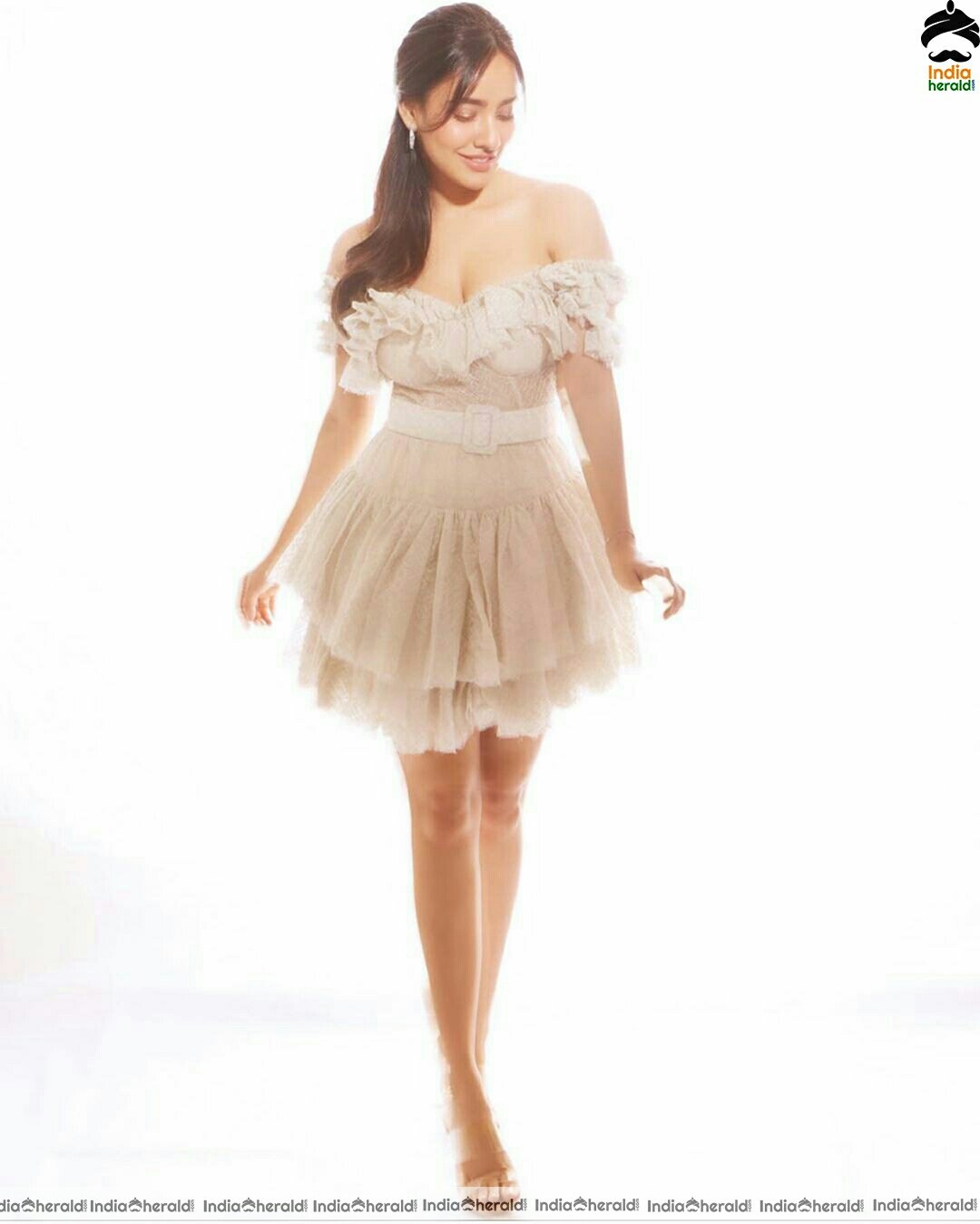 Neha Sharma Hot White Short Frock Stills