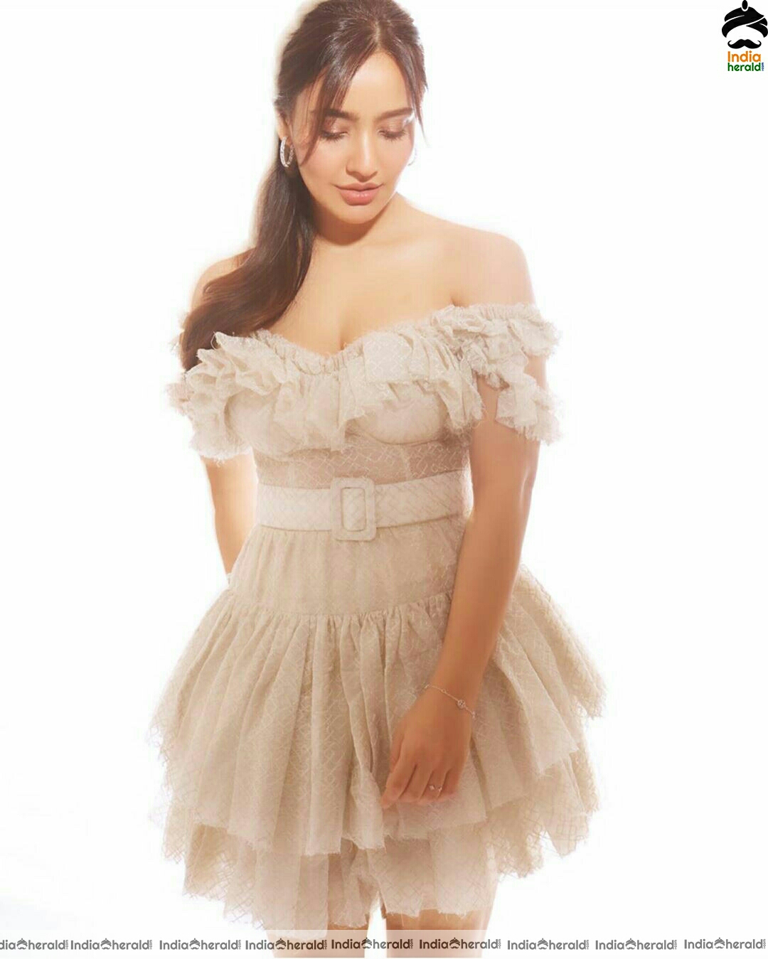 Neha Sharma Hot White Short Frock Stills