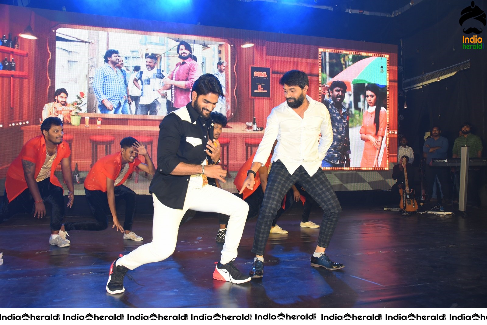 Neha Solanki and Karthikeya dances on the Stage at 90ML event Set 1