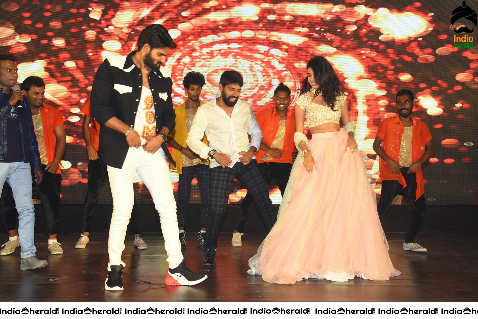 Neha Solanki and Karthikeya dances on the Stage at 90ML event Set 1