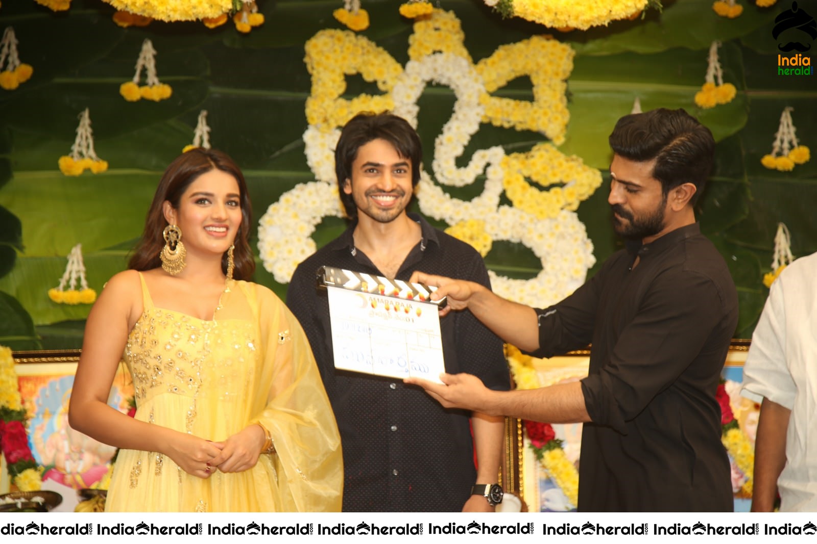 Nidhhi Agerwal and Ashok Galle gets first clap from Ram Charan Set 1