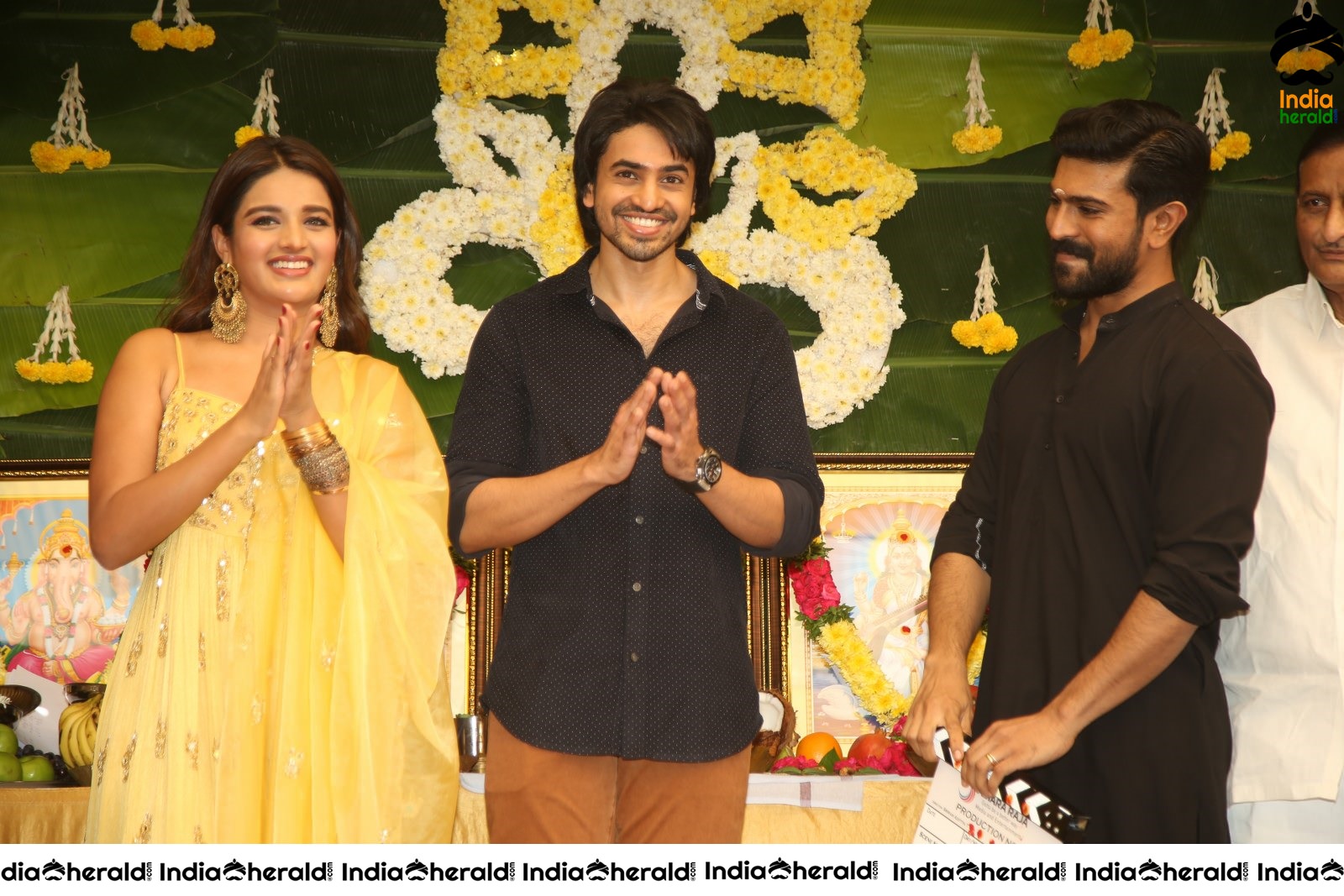 Nidhhi Agerwal and Ashok Galle gets first clap from Ram Charan Set 1