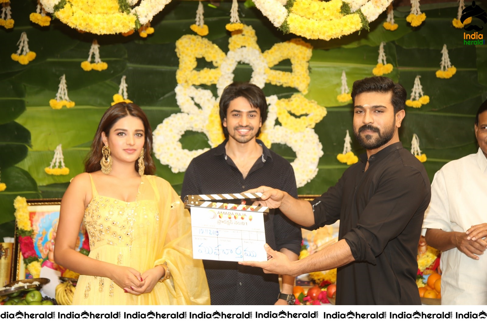 Nidhhi Agerwal and Ashok Galle gets first clap from Ram Charan Set 2