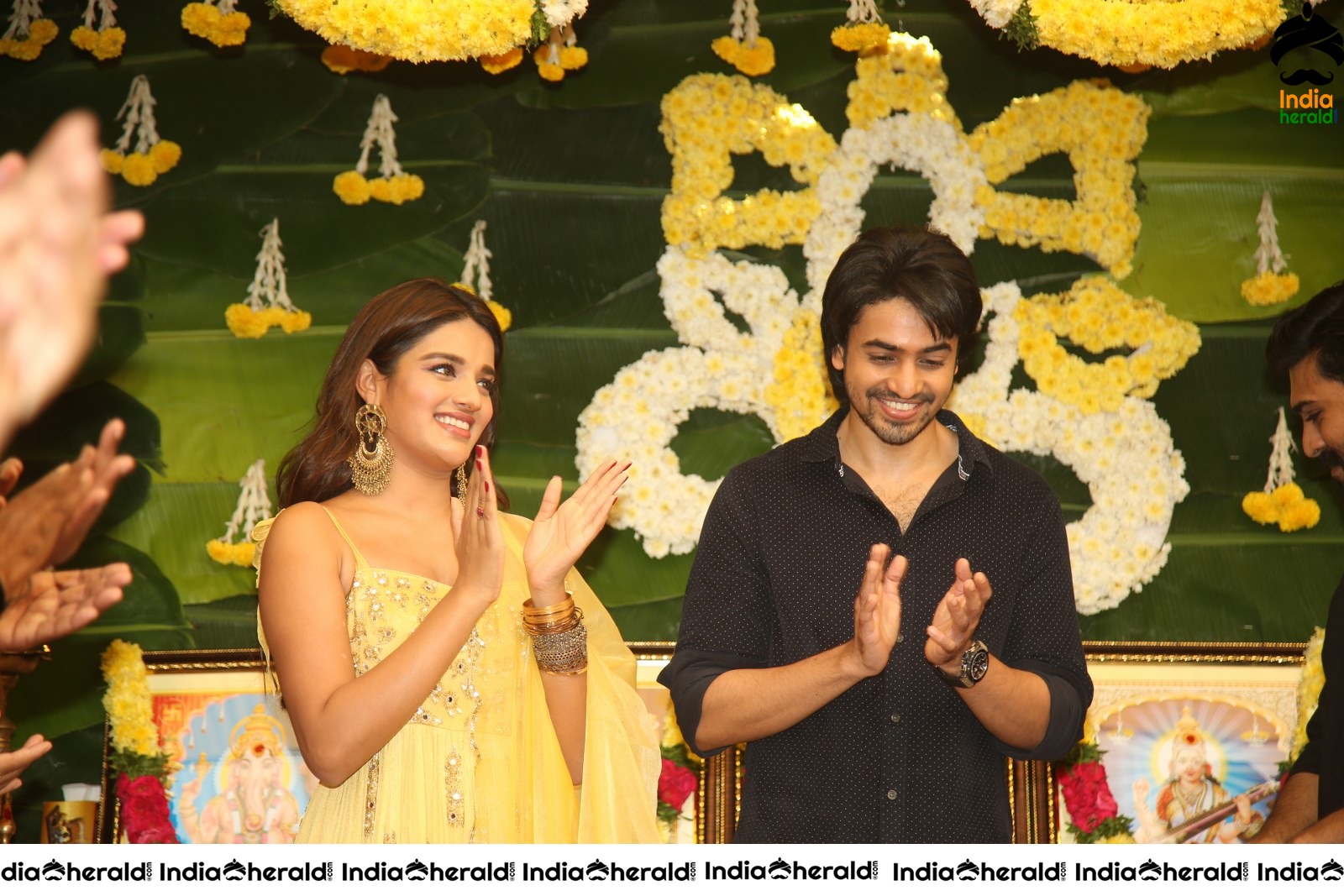 Nidhhi Agerwal and Ashok Galle gets first clap from Ram Charan Set 2