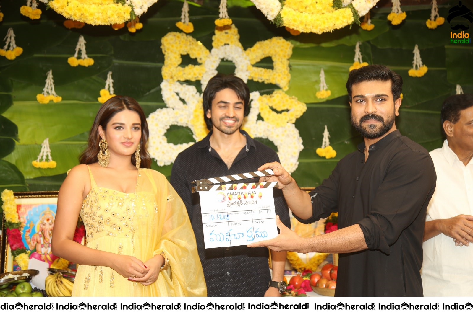 Nidhhi Agerwal and Ashok Galle gets first clap from Ram Charan Set 2