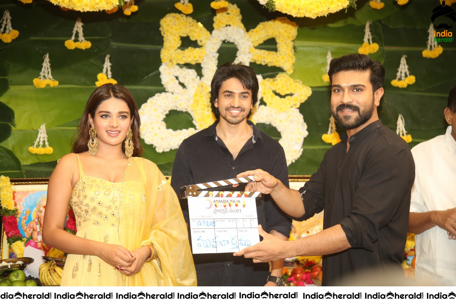 Nidhhi Agerwal and Ashok Galle gets first clap from Ram Charan Set 2