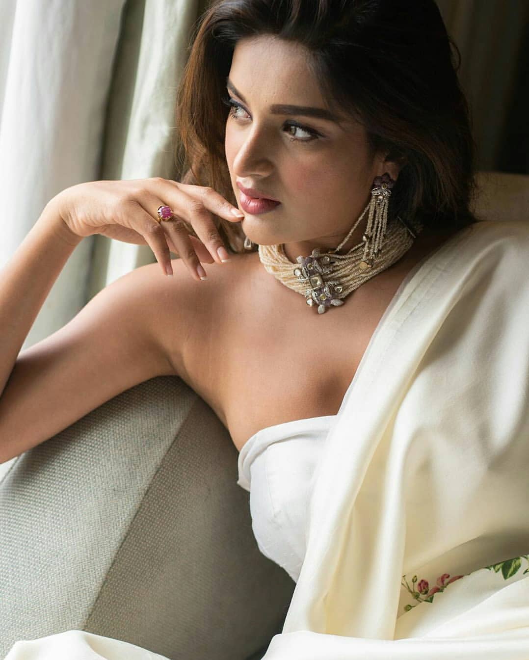 Nidhhi Agerwal Looking Gracious In White