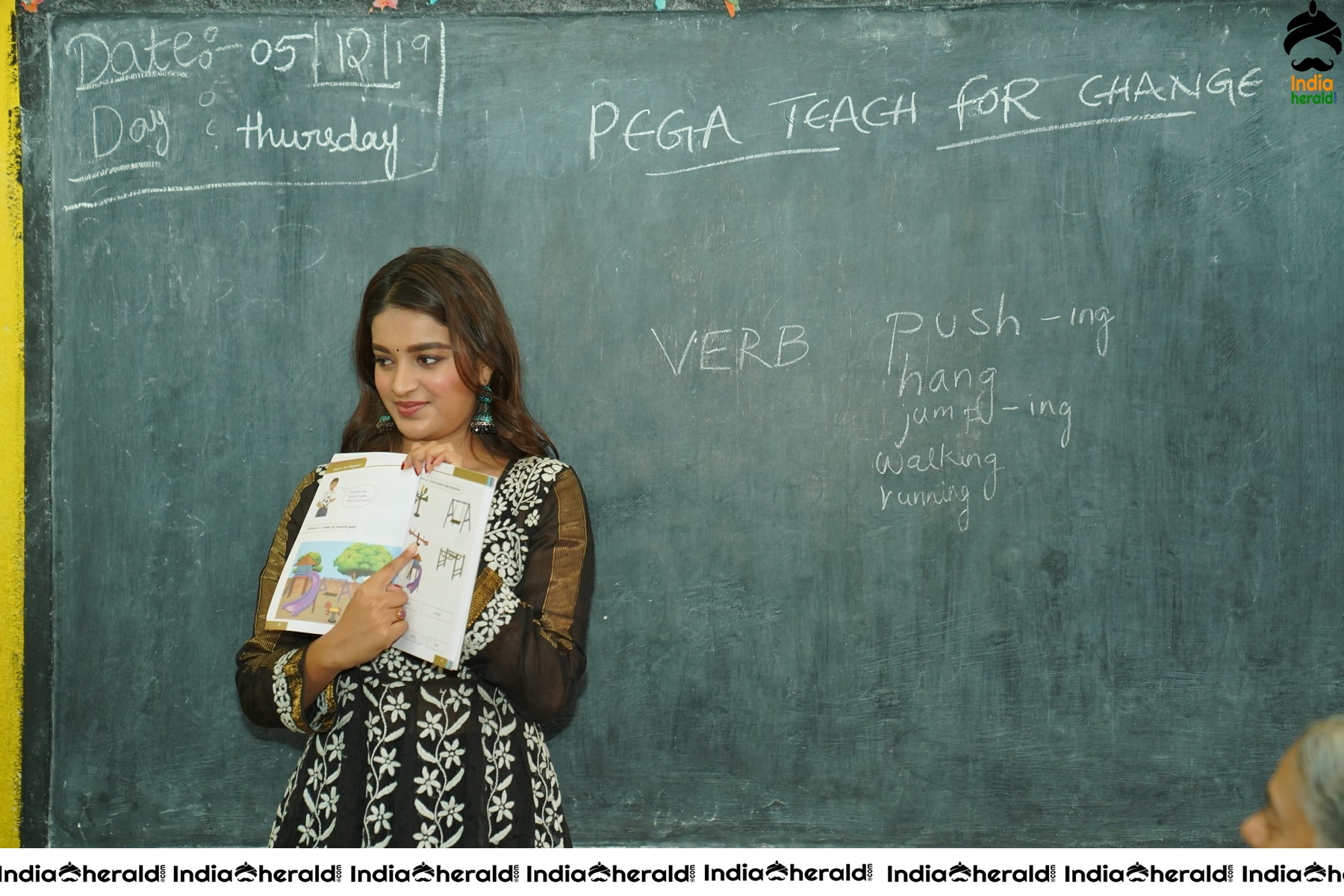 Nidhhi Agerwal Teaches English To Pega Teach For Change Supported Kids Set 1