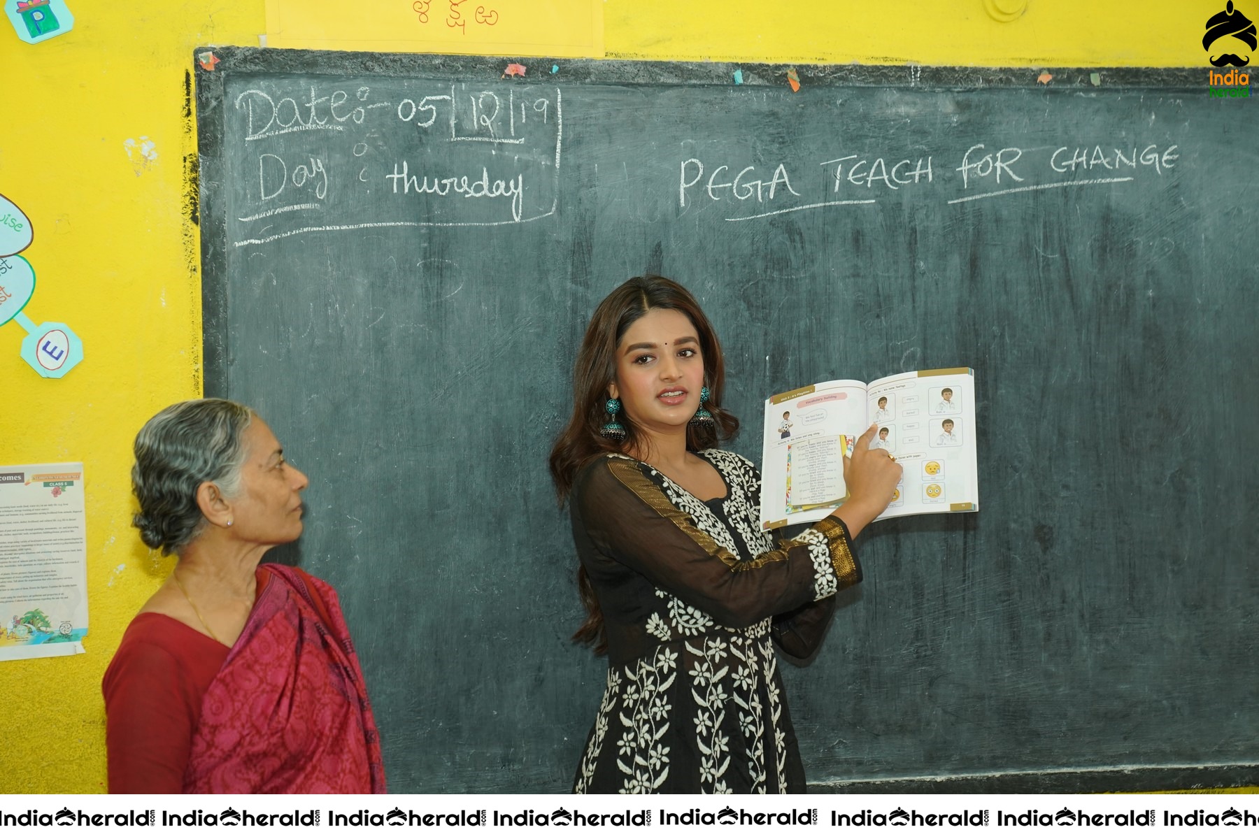 Nidhhi Agerwal Teaches English To Pega Teach For Change Supported Kids Set 1