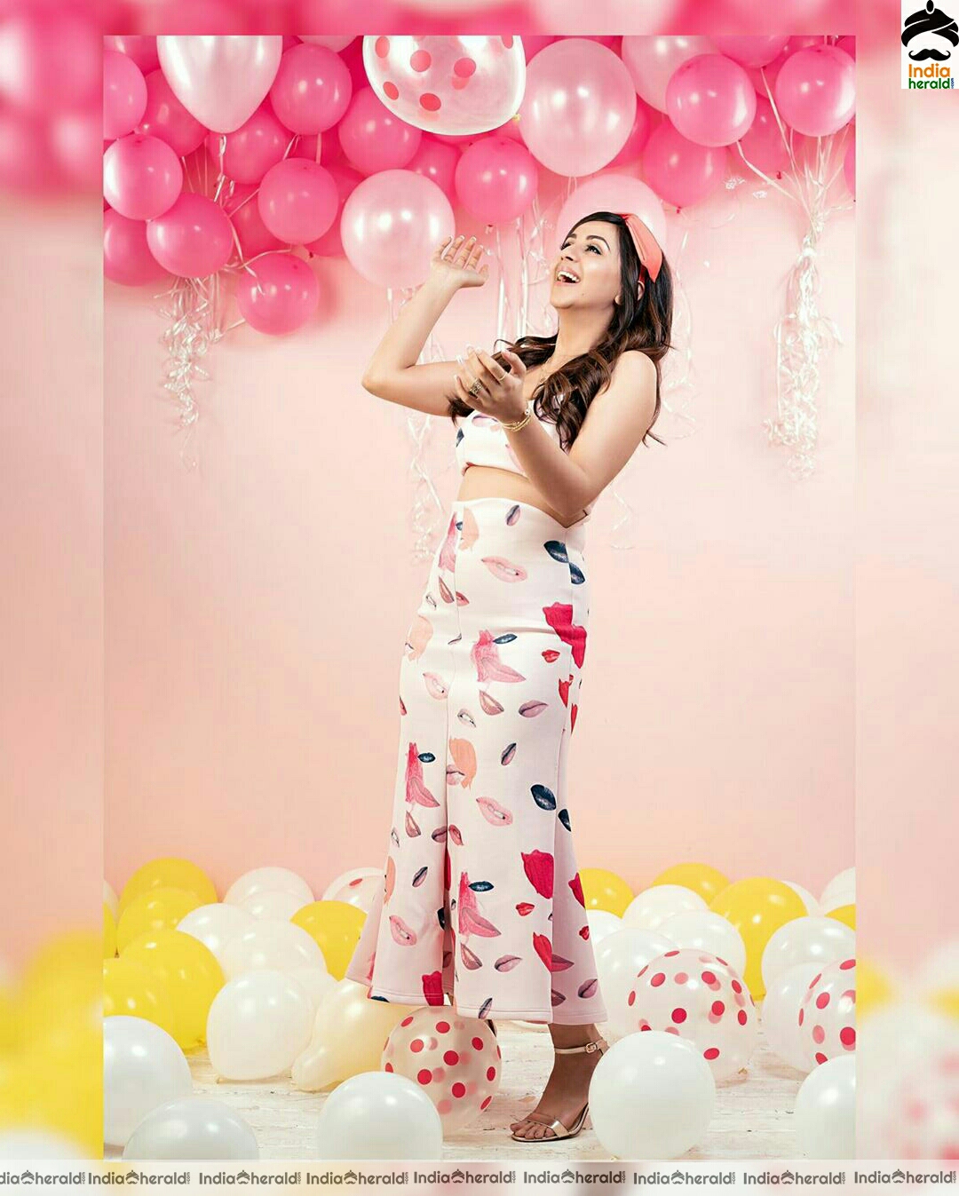 Nikki makes funny expression at a photoshoot