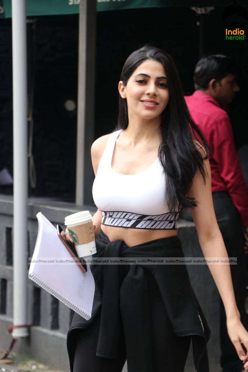 Nikki Tamboli spotted in a Sexy Dress at Starbucks Coffee in Mumbai
