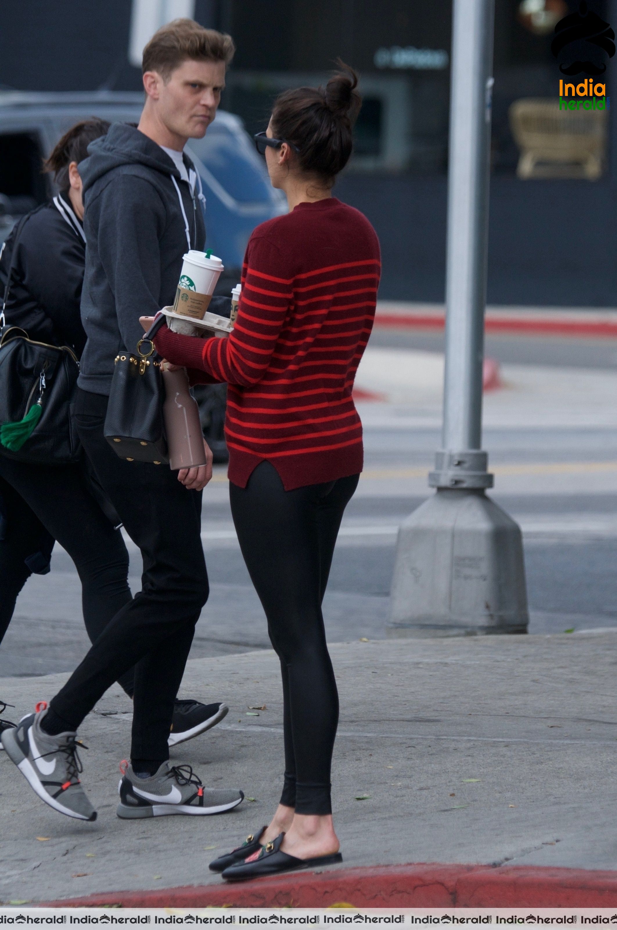 Nina Dobrev Leaving Starbucks in West Hollywood Set 2