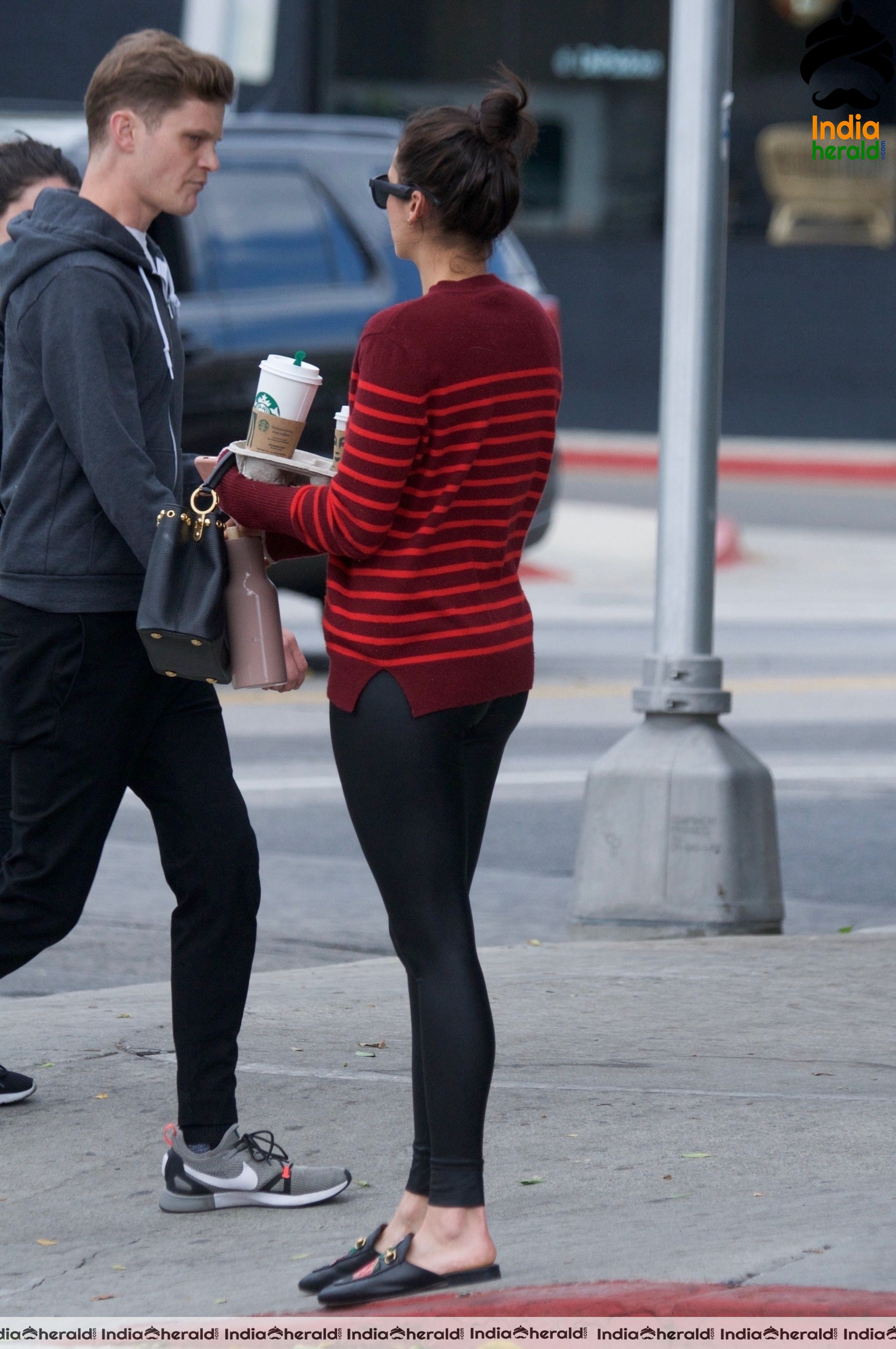 Nina Dobrev Leaving Starbucks in West Hollywood Set 2