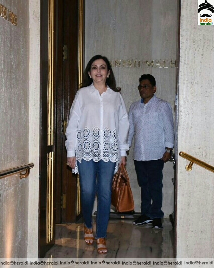 Nita Ambani Spotted At Manish Malhotra House At Bandra