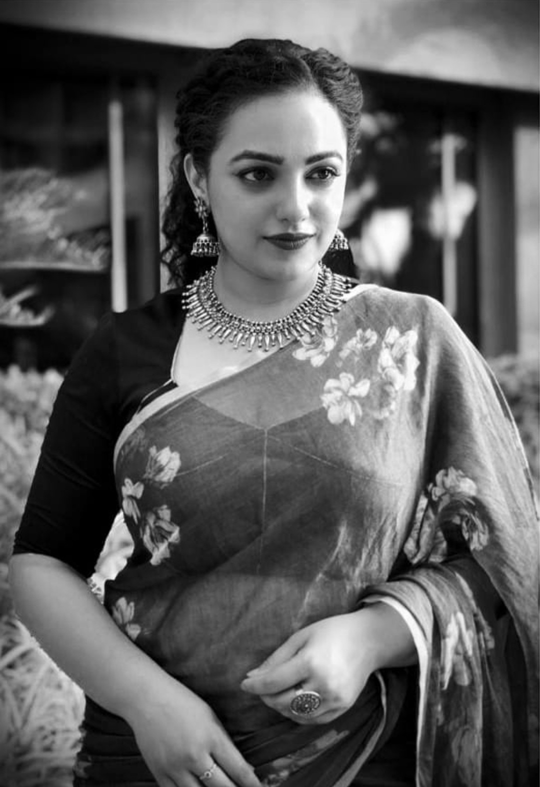 Nithya Menon Hot Photos In A Transparent Saree