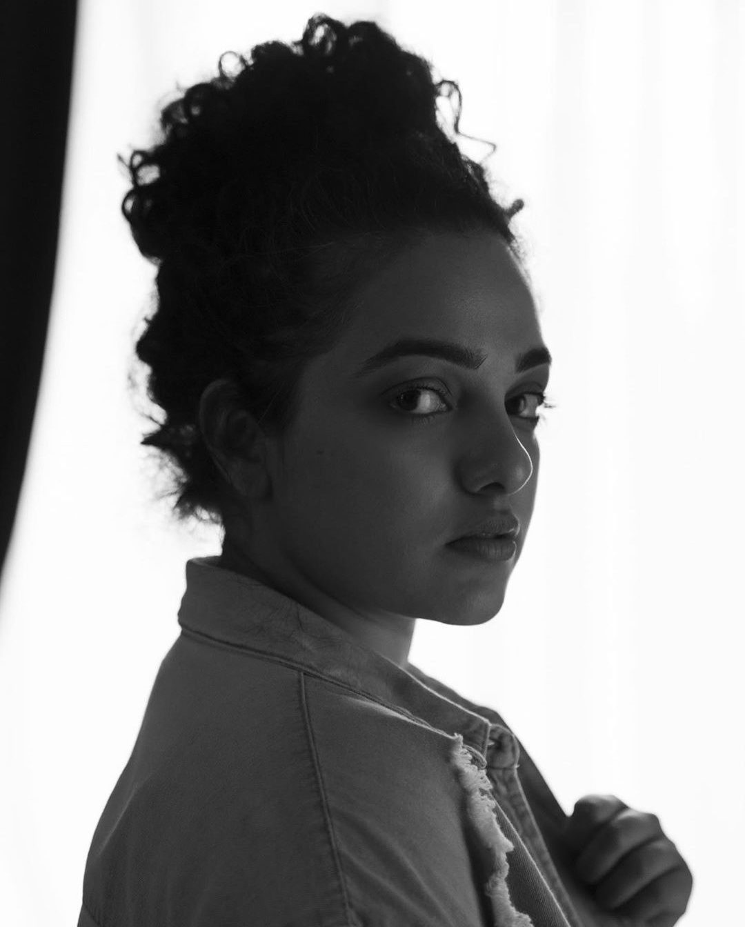 Nithya Menon Latest Black And White Shoot Stills