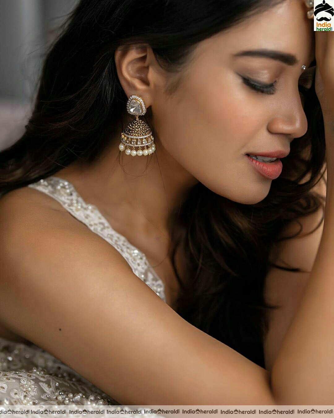 Nivetha Pethuraj cute and Hot White Glitter Dress stills