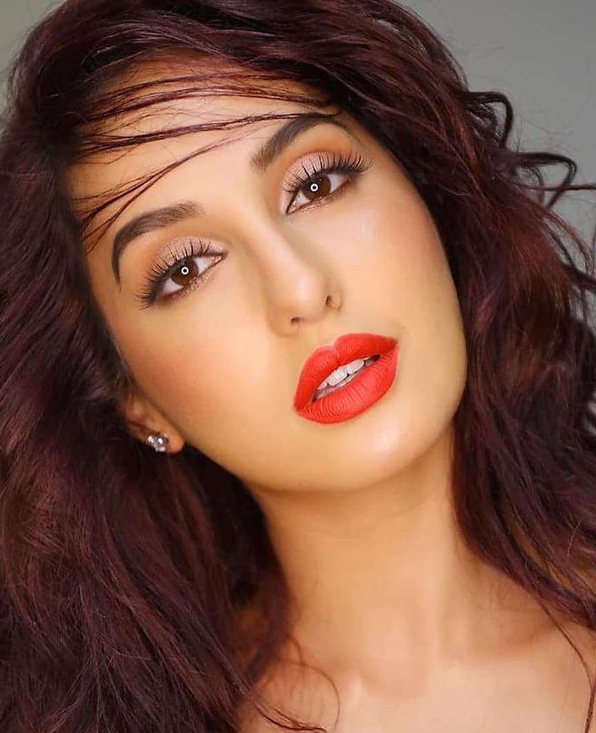 Nora Fatehi Photo Shoot In A Bright Red Lipstick