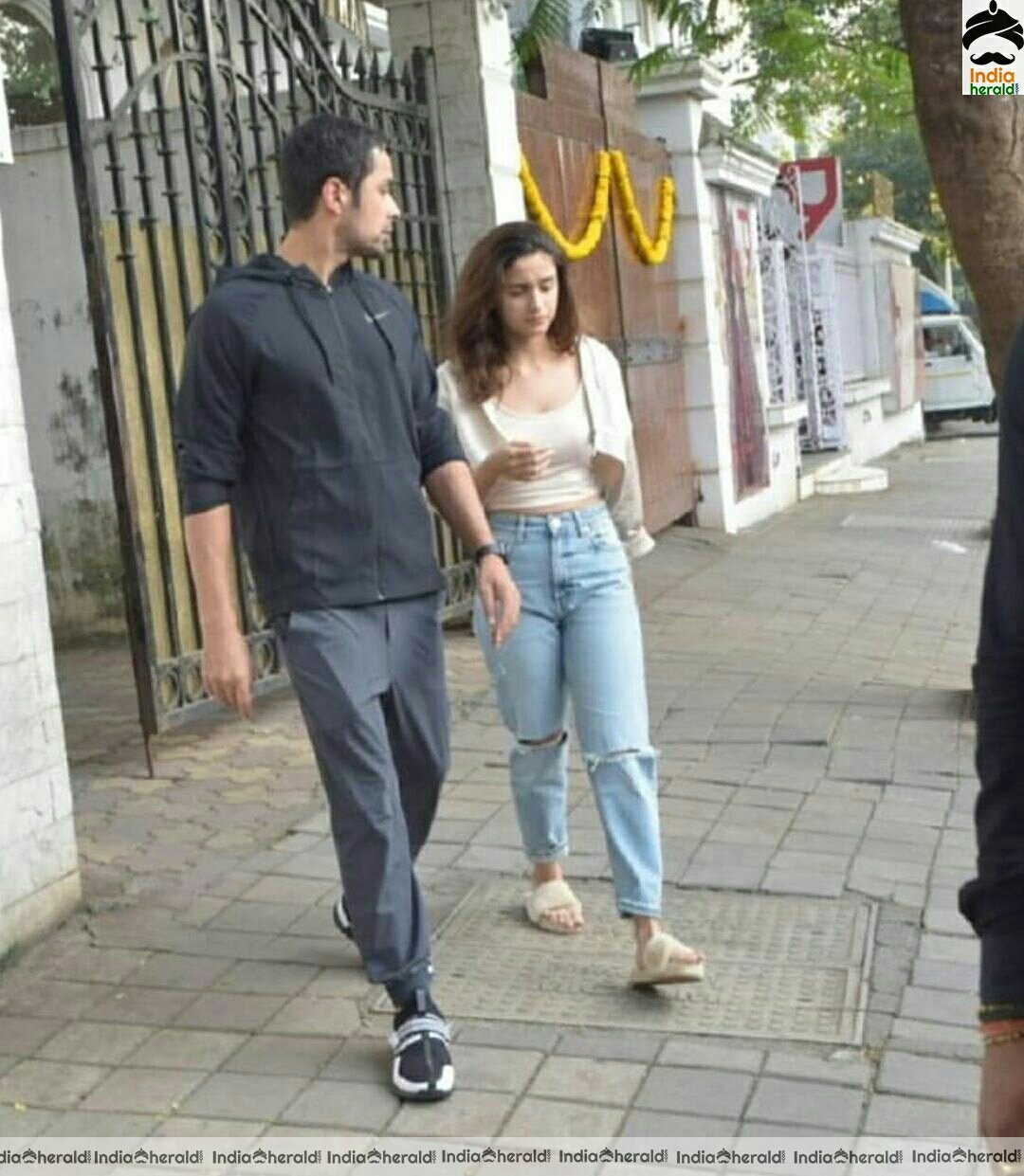 Nushrat Bharucha and Aliabhatt Spotted Outside At Bandra