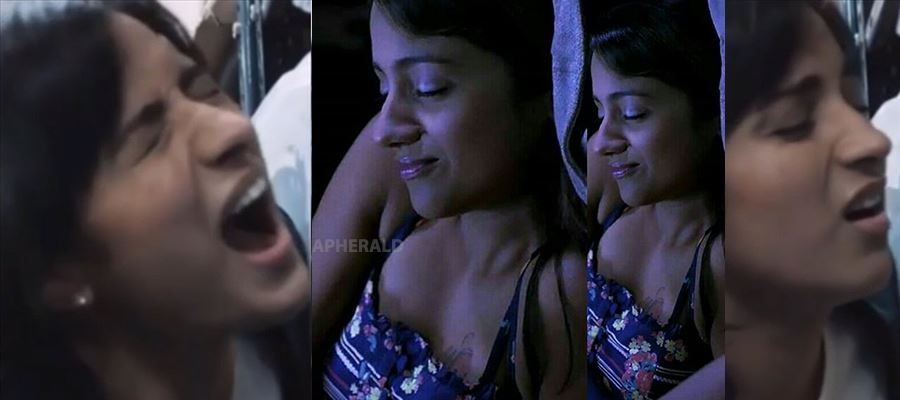 Oops Hot Mood Erecting Unseen photos of Trisha captured on screen