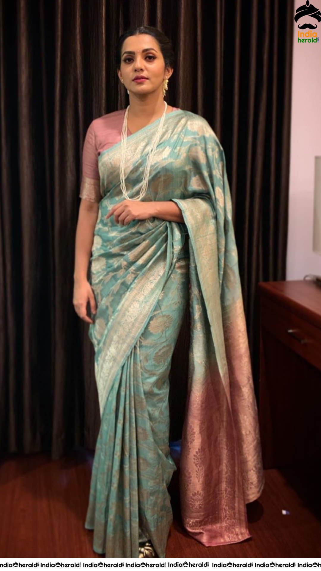 Parvathy Nair Looking Gracious In Saree