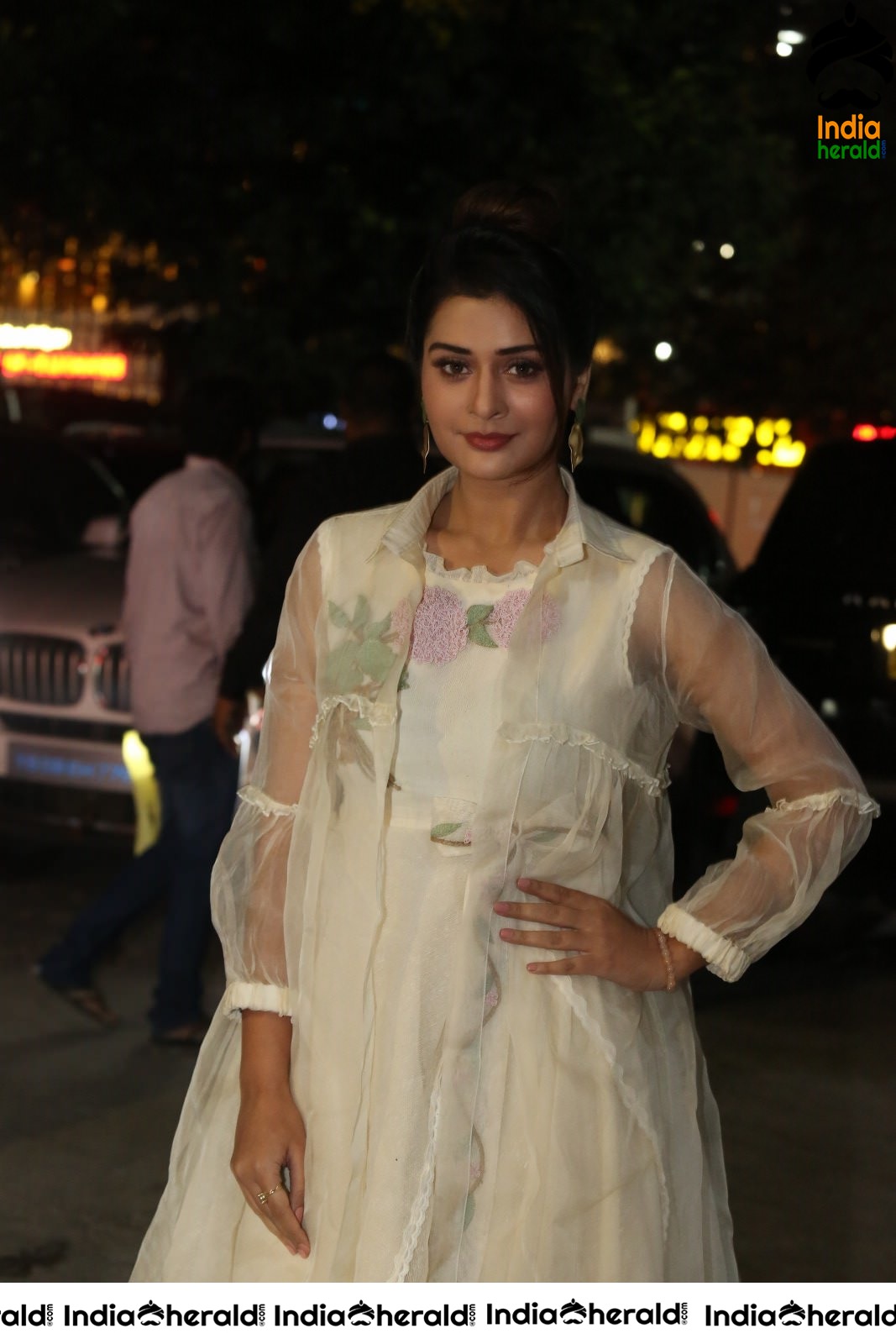 Payal Rajput Dazzling in White Photoshoot by Road Side Set 1