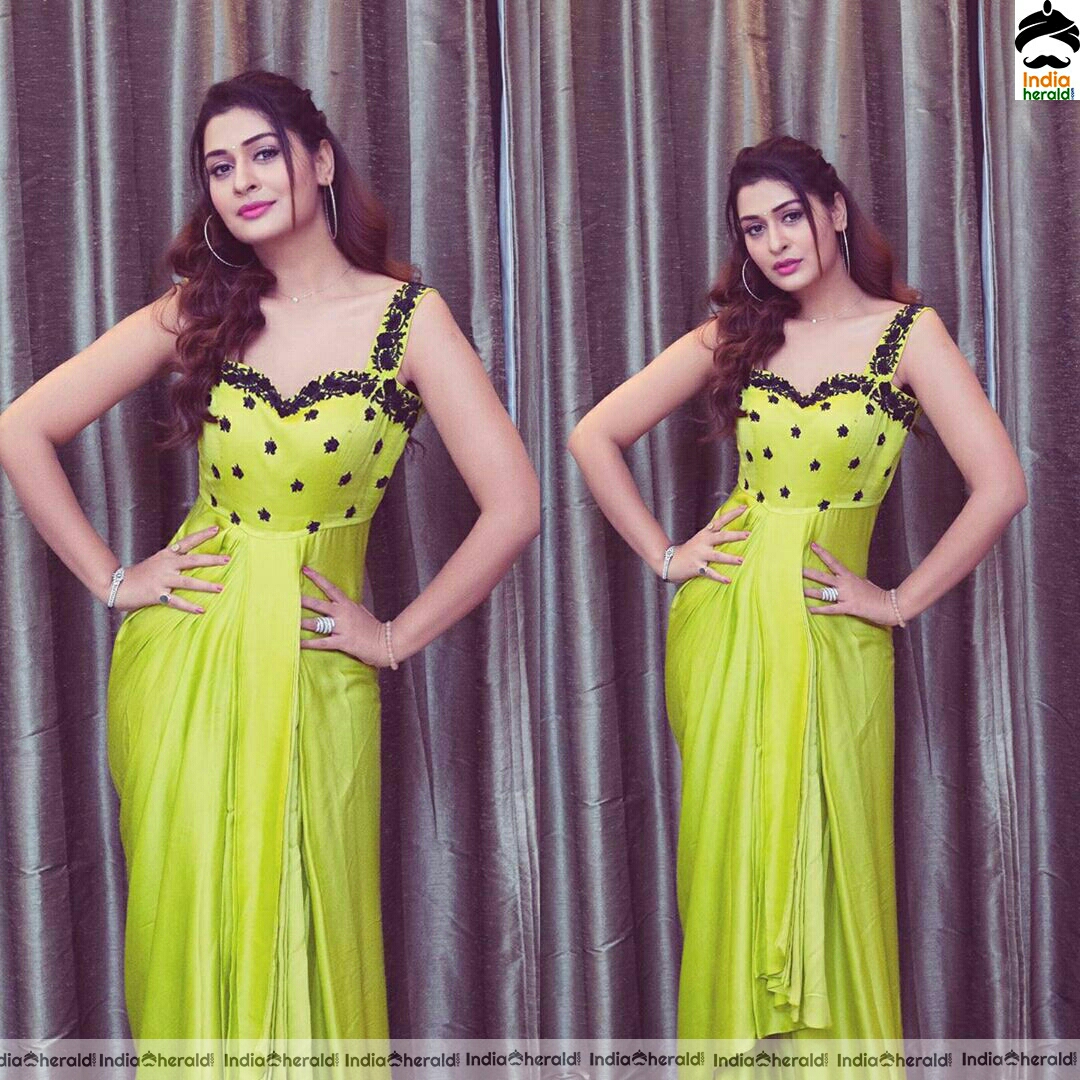 Payal rajput latest Hot Green Dress Stills