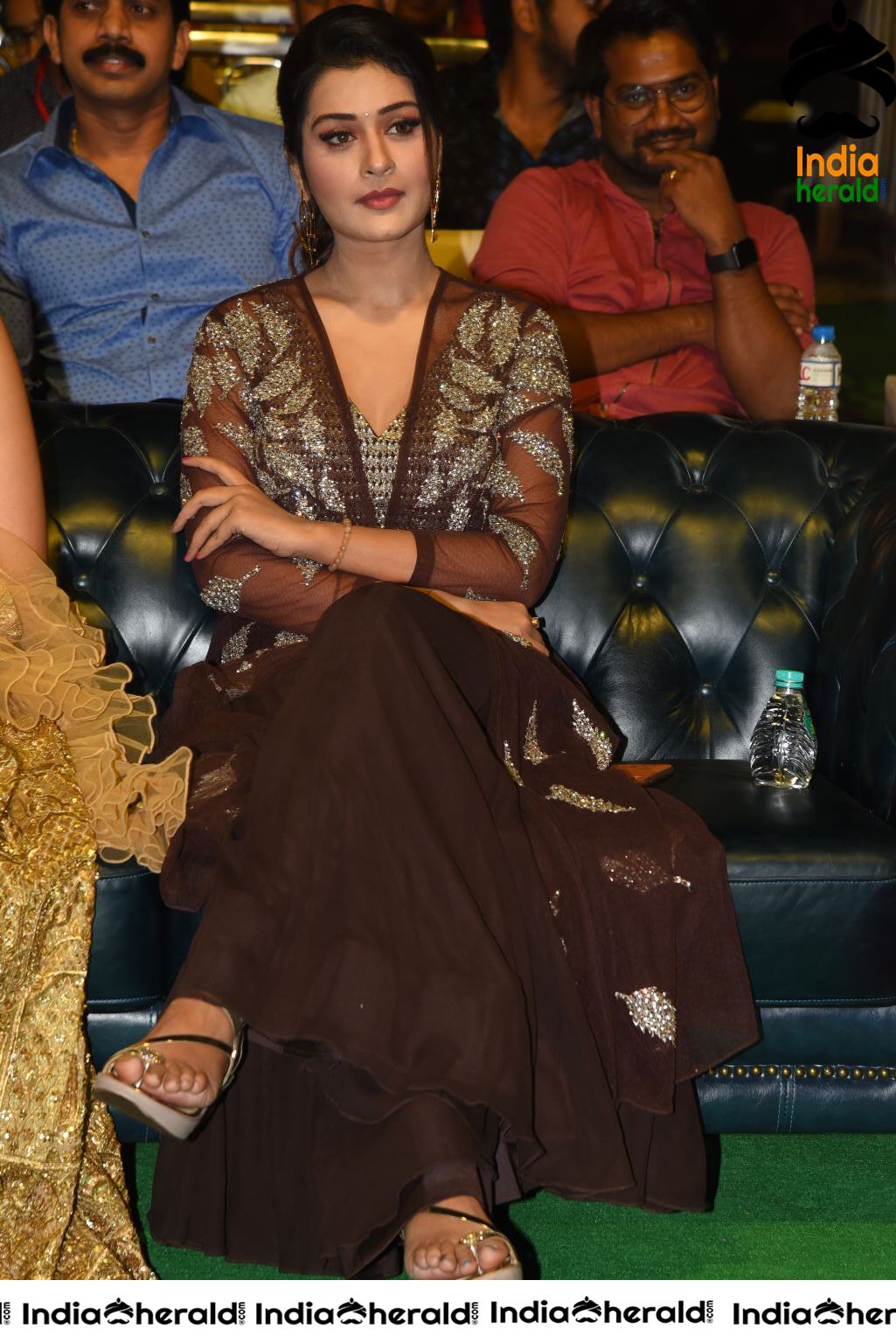 Payal Rajput Looking Elegant in Maroon at Venky Mama Pre Release Event Set 1